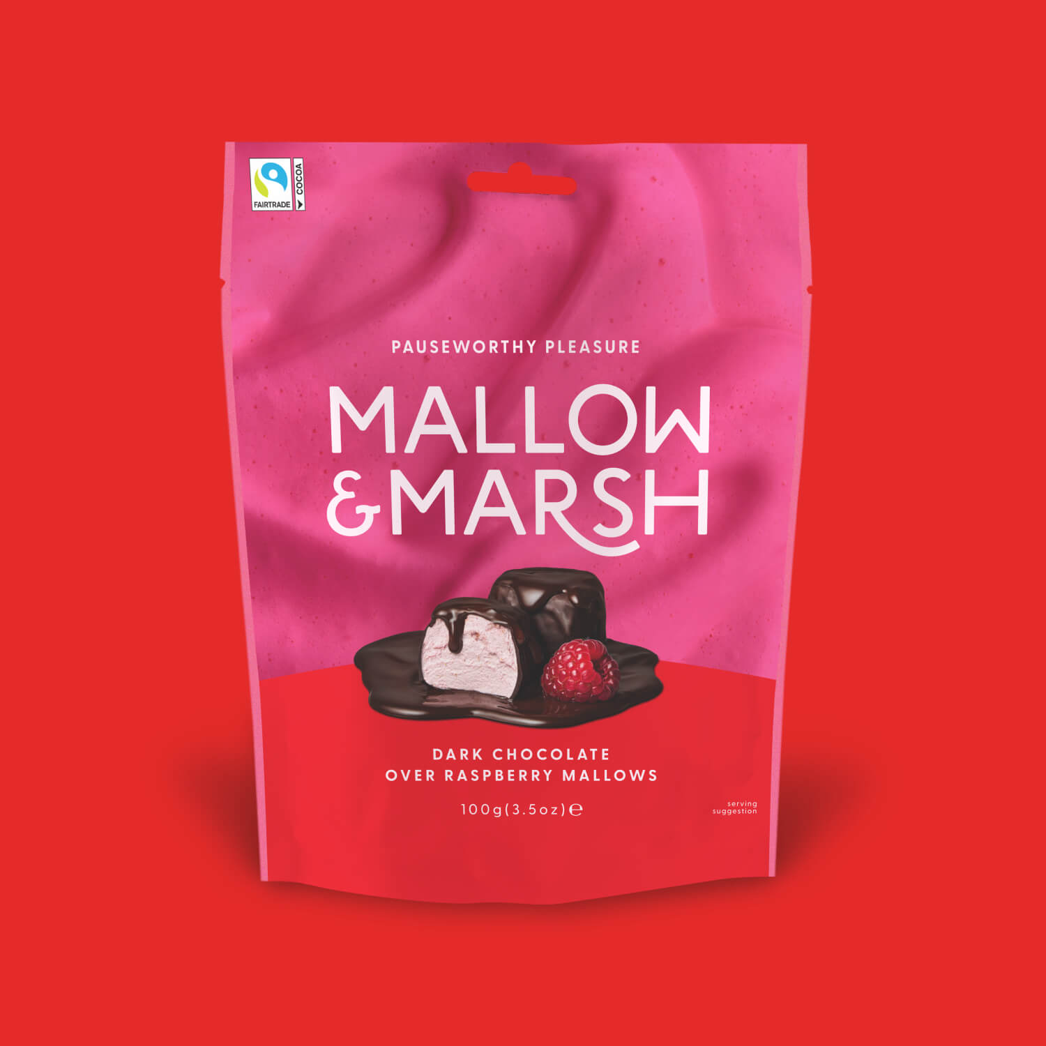 Dark Chocolate over Raspberry Mallows