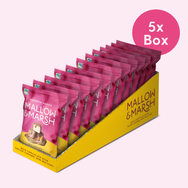 Milk Chocolate over Salted Caramel Mini Mallows - 5x Box of 12