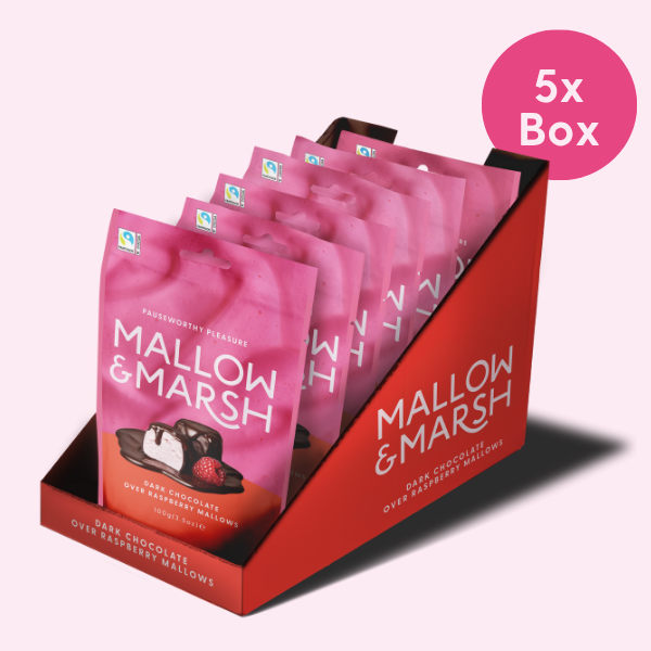 Dark Chocolate over Raspberry Mallows - 5x Box of 6