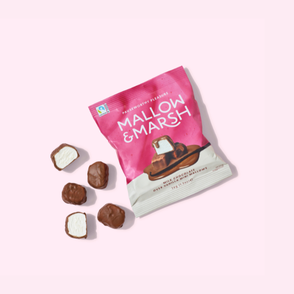 Milk Chocolate over Vanilla Mini Mallows