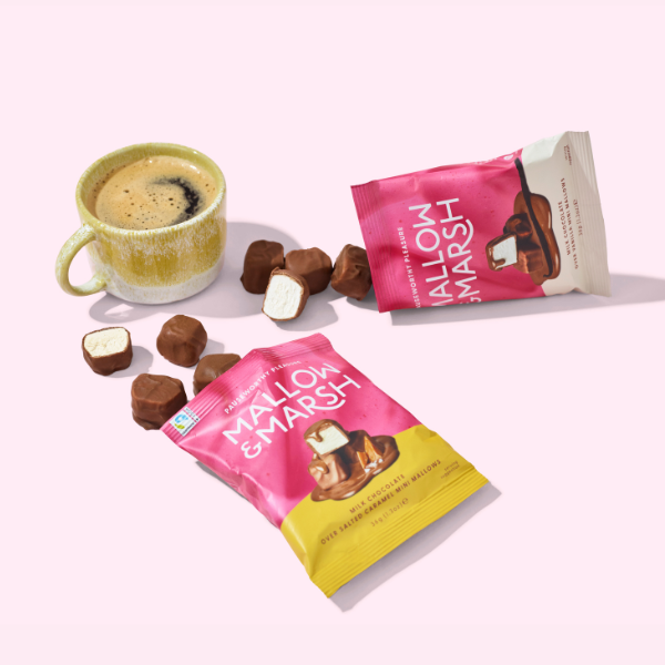 Milk Chocolate over Vanilla Mini Mallows