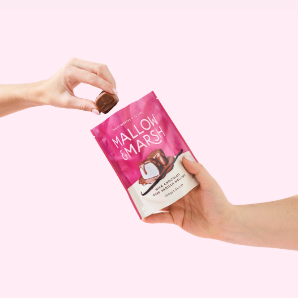 Milk Chocolate over Vanilla Mallows