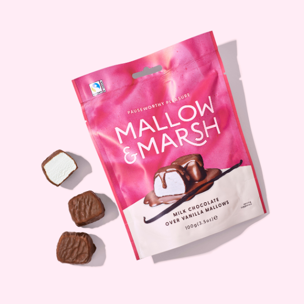 Milk Chocolate over Vanilla Mallows