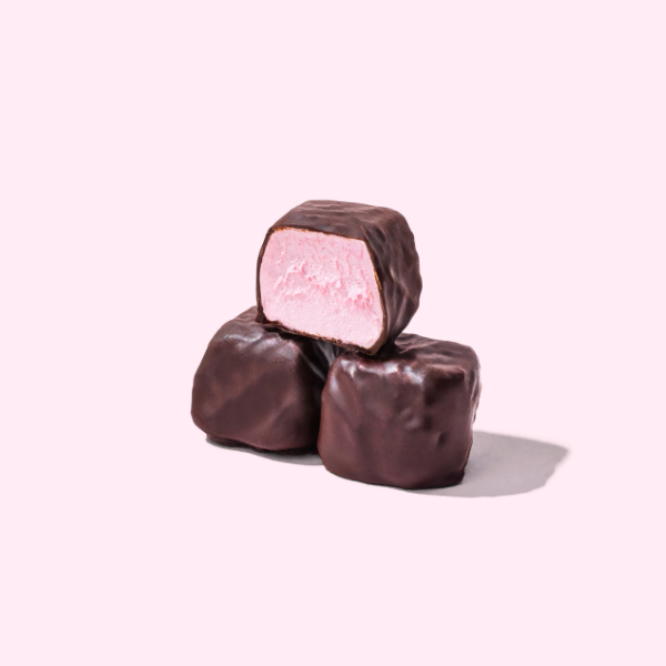 Dark Chocolate over Raspberry Mallows