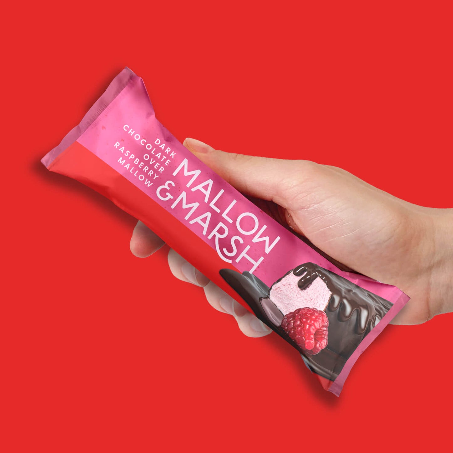 Dark Chocolate over Raspberry Mallow Bar