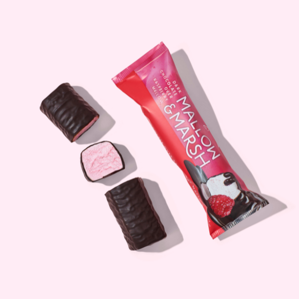 Dark Chocolate over Raspberry Mallow Bar
