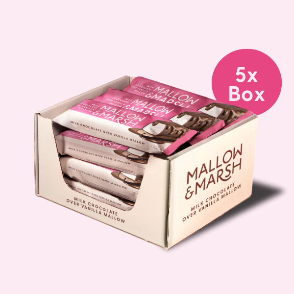 Milk Chocolate over Vanilla Mallow Bar - 5x Box of 12