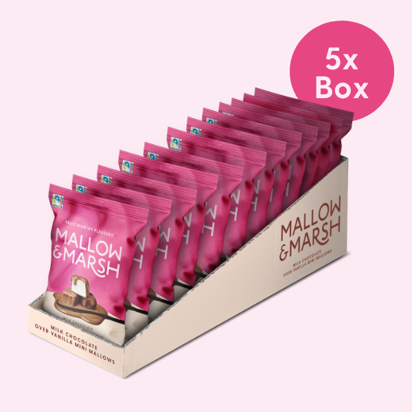Milk Chocolate over Vanilla Mini Mallows - 5x Box of 12
