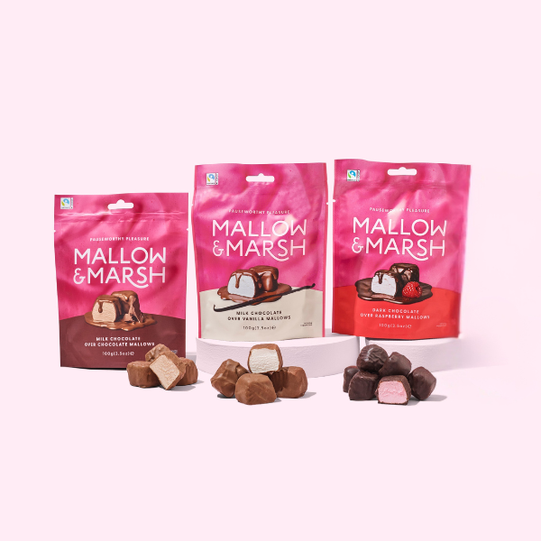 Chocolatey Box of 12 - Coconut, Vanilla & Raspberry Pouches