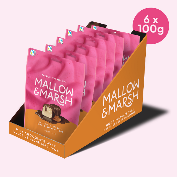 Milk Chocolate over Dulce De Leche Mallows