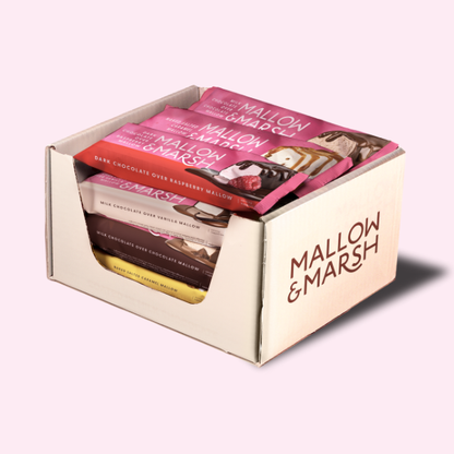 Chocolatey Box of 12 - Coconut, Chocolate, Vanilla & Raspberry Bars